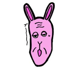Funny middle-aged rabbit. sticker #2690229