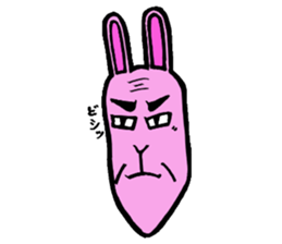 Funny middle-aged rabbit. sticker #2690232