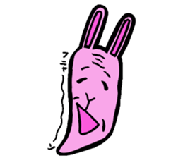 Funny middle-aged rabbit. sticker #2690236