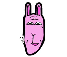 Funny middle-aged rabbit. sticker #2690237