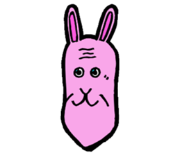 Funny middle-aged rabbit. sticker #2690241