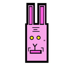 Funny middle-aged rabbit. sticker #2690243