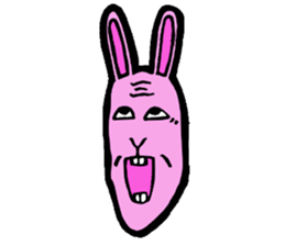 Funny middle-aged rabbit. sticker #2690248