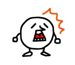 white ball man sticker #2690340