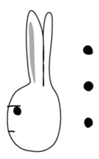 Usashi the rabbit by English sticker #2693322