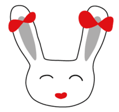 Usashi the rabbit by English sticker #2693325