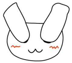 Usashi the rabbit by English sticker #2693326