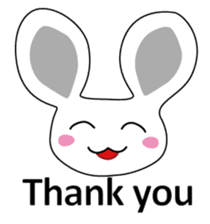 Usashi the rabbit by English sticker #2693330