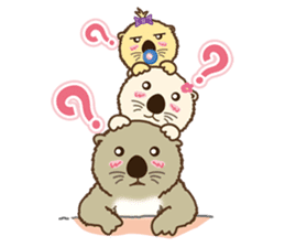 The daily life of small sea otters sticker #2693417