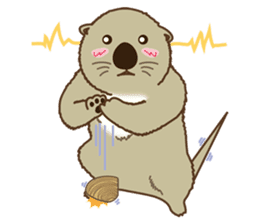 The daily life of small sea otters sticker #2693419