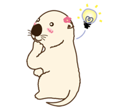 The daily life of small sea otters sticker #2693421