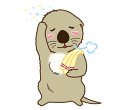 The daily life of small sea otters sticker #2693422