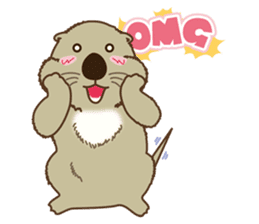 The daily life of small sea otters sticker #2693423