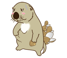 The daily life of small sea otters sticker #2693425