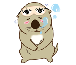 The daily life of small sea otters sticker #2693426
