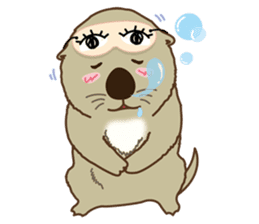 The daily life of small sea otters sticker #2693426