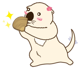 The daily life of small sea otters sticker #2693427