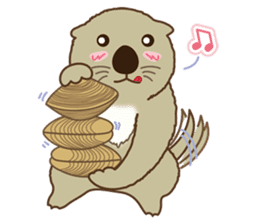 The daily life of small sea otters sticker #2693428