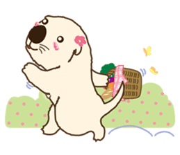 The daily life of small sea otters sticker #2693430