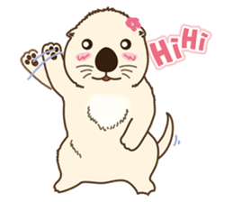 The daily life of small sea otters sticker #2693432