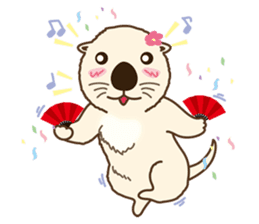 The daily life of small sea otters sticker #2693434