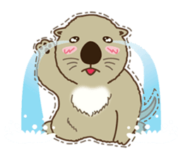 The daily life of small sea otters sticker #2693436