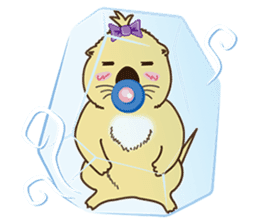 The daily life of small sea otters sticker #2693437