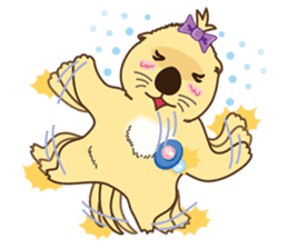 The daily life of small sea otters sticker #2693442