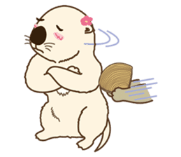 The daily life of small sea otters sticker #2693448