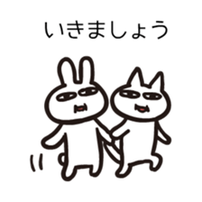 Cat and rabbit couple Stickers sticker #2694684