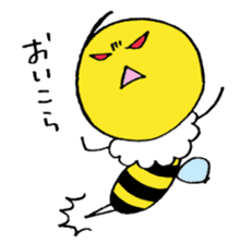 Feminine bee sticker #2695213