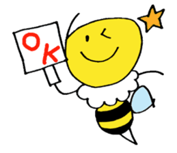 Feminine bee sticker #2695215