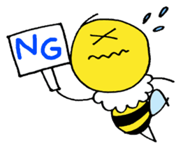 Feminine bee sticker #2695216