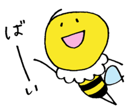Feminine bee sticker #2695221