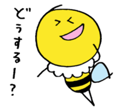 Feminine bee sticker #2695222
