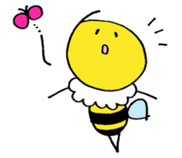 Feminine bee sticker #2695225