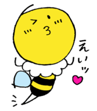 Feminine bee sticker #2695226
