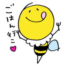 Feminine bee sticker #2695227