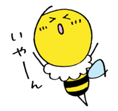 Feminine bee sticker #2695230