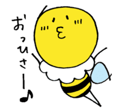 Feminine bee sticker #2695236