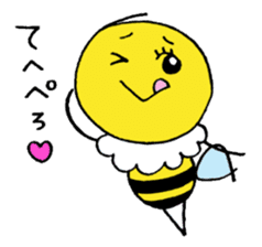Feminine bee sticker #2695241