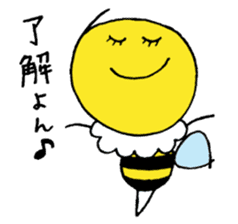 Feminine bee sticker #2695247