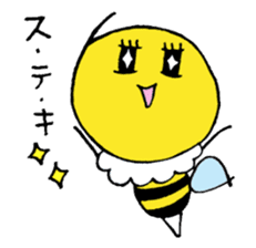 Feminine bee sticker #2695248