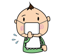 a mischievous little baby. sticker #2695652