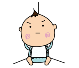 a mischievous little baby. sticker #2695653