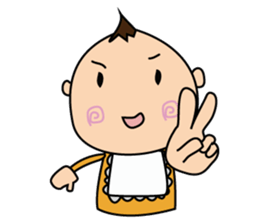 a mischievous little baby. sticker #2695655