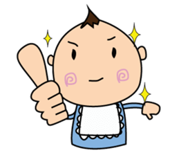 a mischievous little baby. sticker #2695656