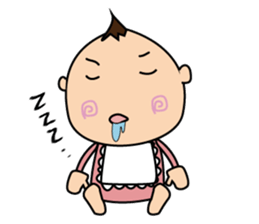 a mischievous little baby. sticker #2695657