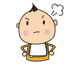 a mischievous little baby. sticker #2695658