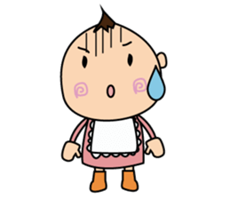 a mischievous little baby. sticker #2695659